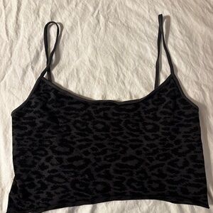 Black Leopard Print Cami Top